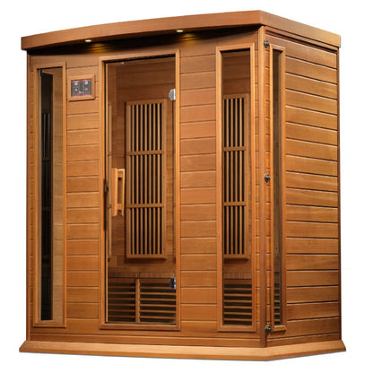 4 - Person Indoor Bluetooth Compatible FAR Infrared Sauna in Cedar